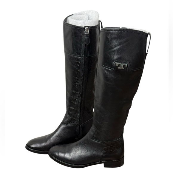Tory Burch Black Leather Riding Boots NWOT - Picture 14 of 16